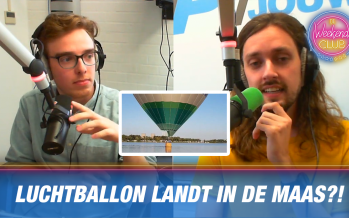 Luchtballon zakt in Maas door wegvallen wind