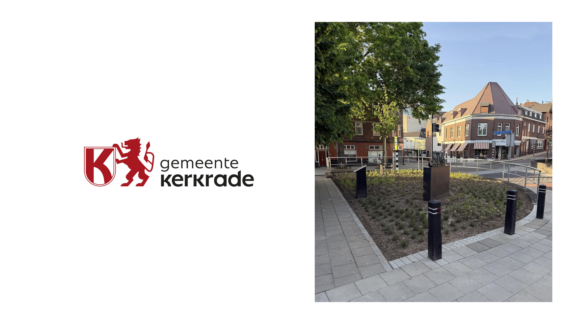 Kerkrade vergroent centrum met nieuwe plantenborder op kruispunt Einderstraat-Stationsstraat